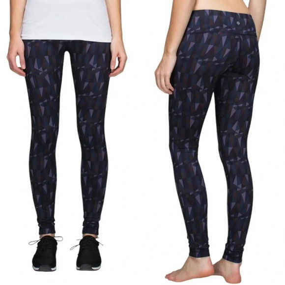 Lululemon Wunder Under Pant Legging in Stained Glass Love Nightfall Black Size 8 - Picture 1 of 12